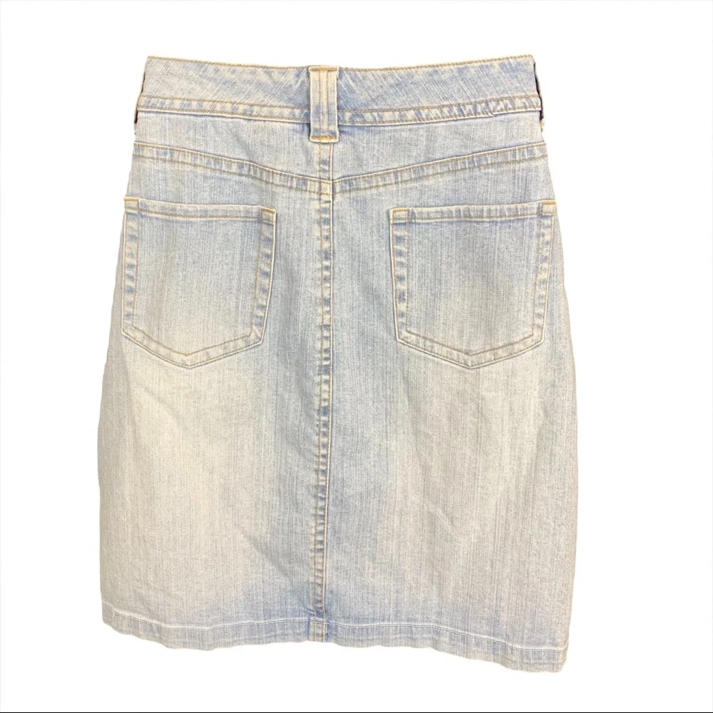 St Johns Bay Faded Jean Skirt with Slit Size 16